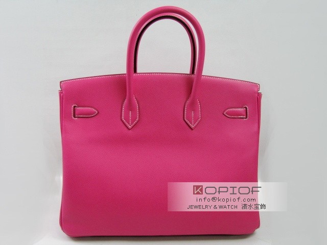 エルメス バーキン35ヴォーエプソン-ローズティリアン(シルバー金具) her436